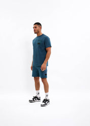 Malelions Men Nylon Pocket T-Shirt | Blue Slate