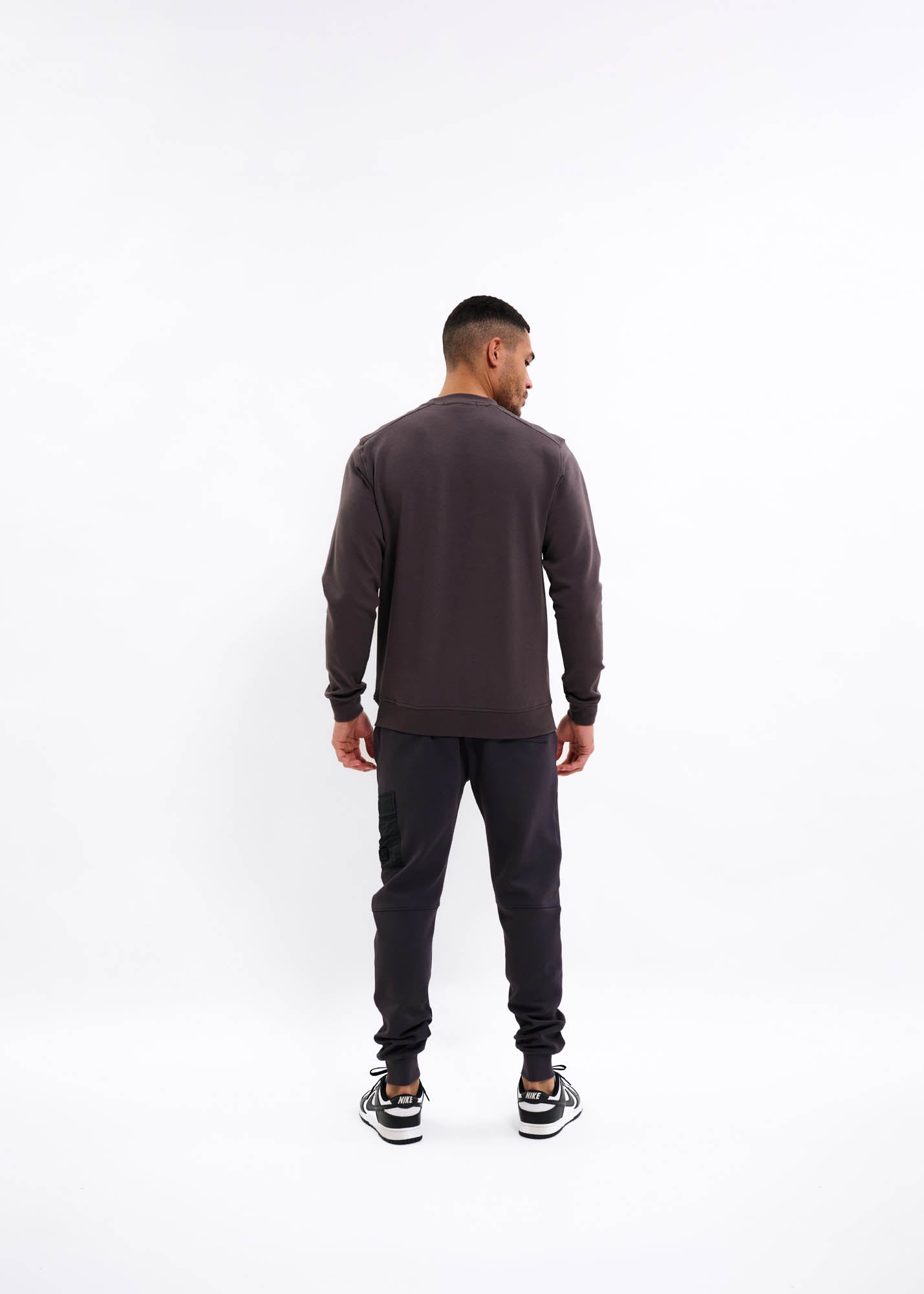 Malelions Men Nylon Pocket Sweater | Mulch Brown