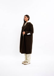 Malelions Women Oversized Label Coat | Brown