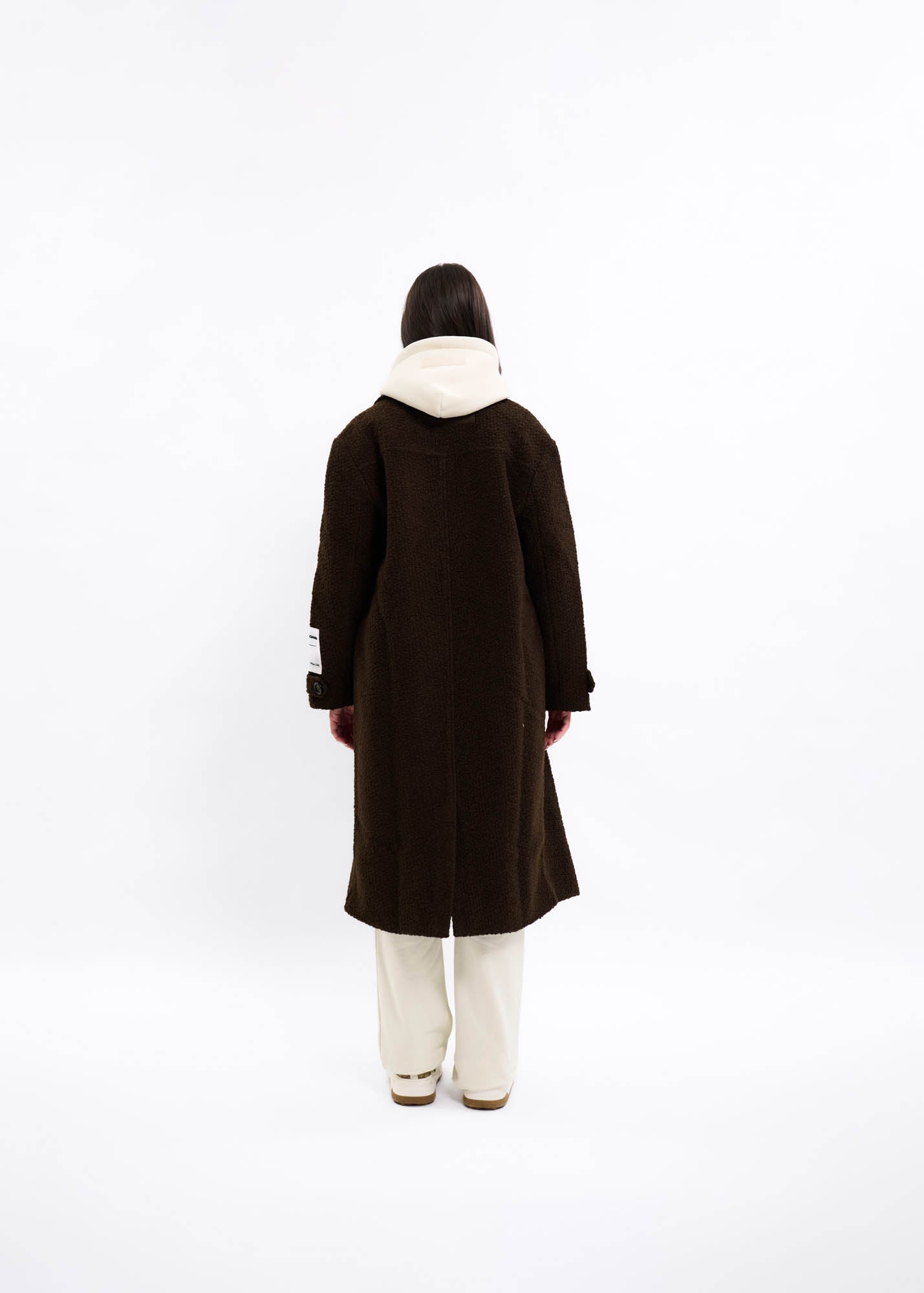 Malelions Women Oversized Label Coat | Brown