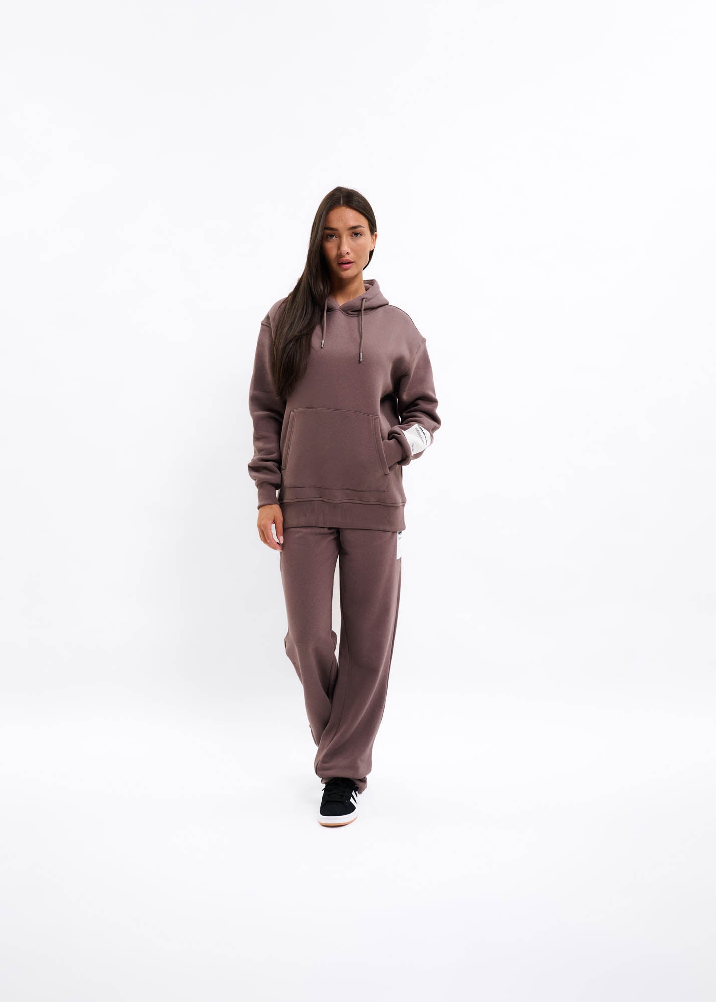 Malelions Women Label Straight Leg Sweatpants | Stone Brown