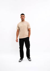 Malelions Men Handwritten T-Shirt | Sand