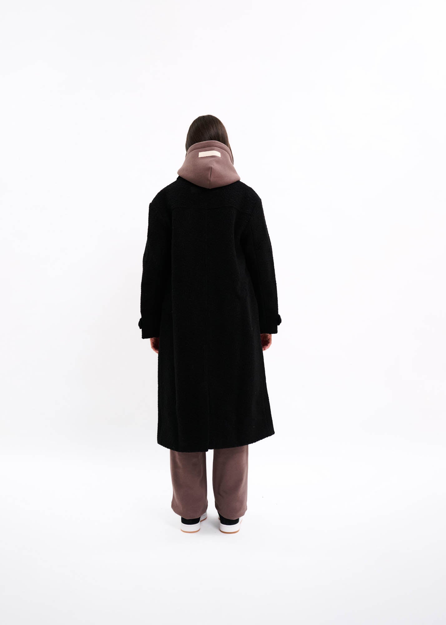 Malelions Women Oversized Label Coat | Black