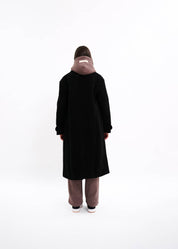 Malelions Women Oversized Label Coat | Black