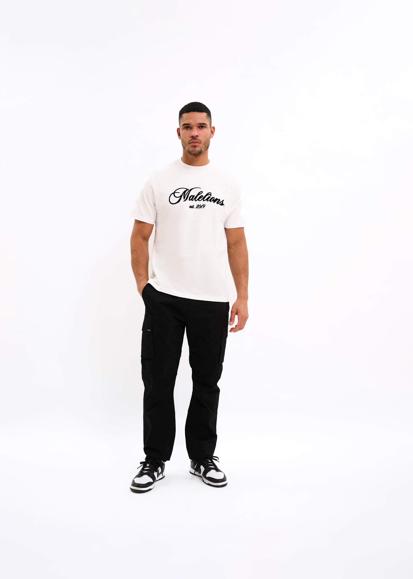 Malelions Men Handwritten T-Shirt | White