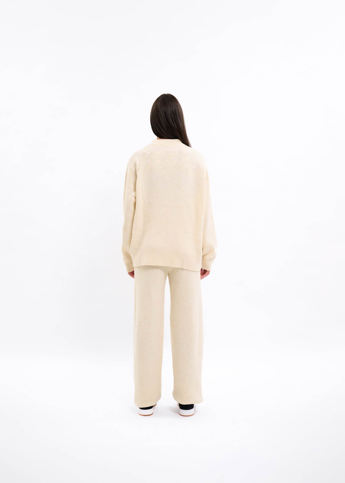 Malelions Women Oversized Knit Sweater | Beige