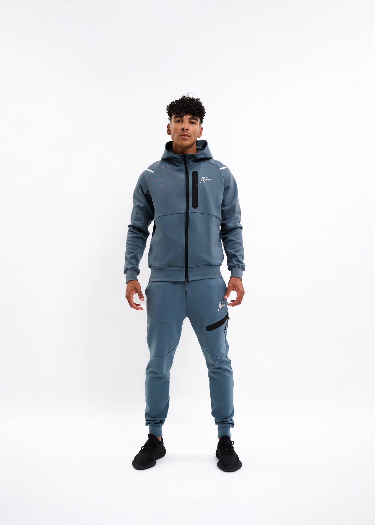 Malelions Sport Counter Zip Hoodie | Teal