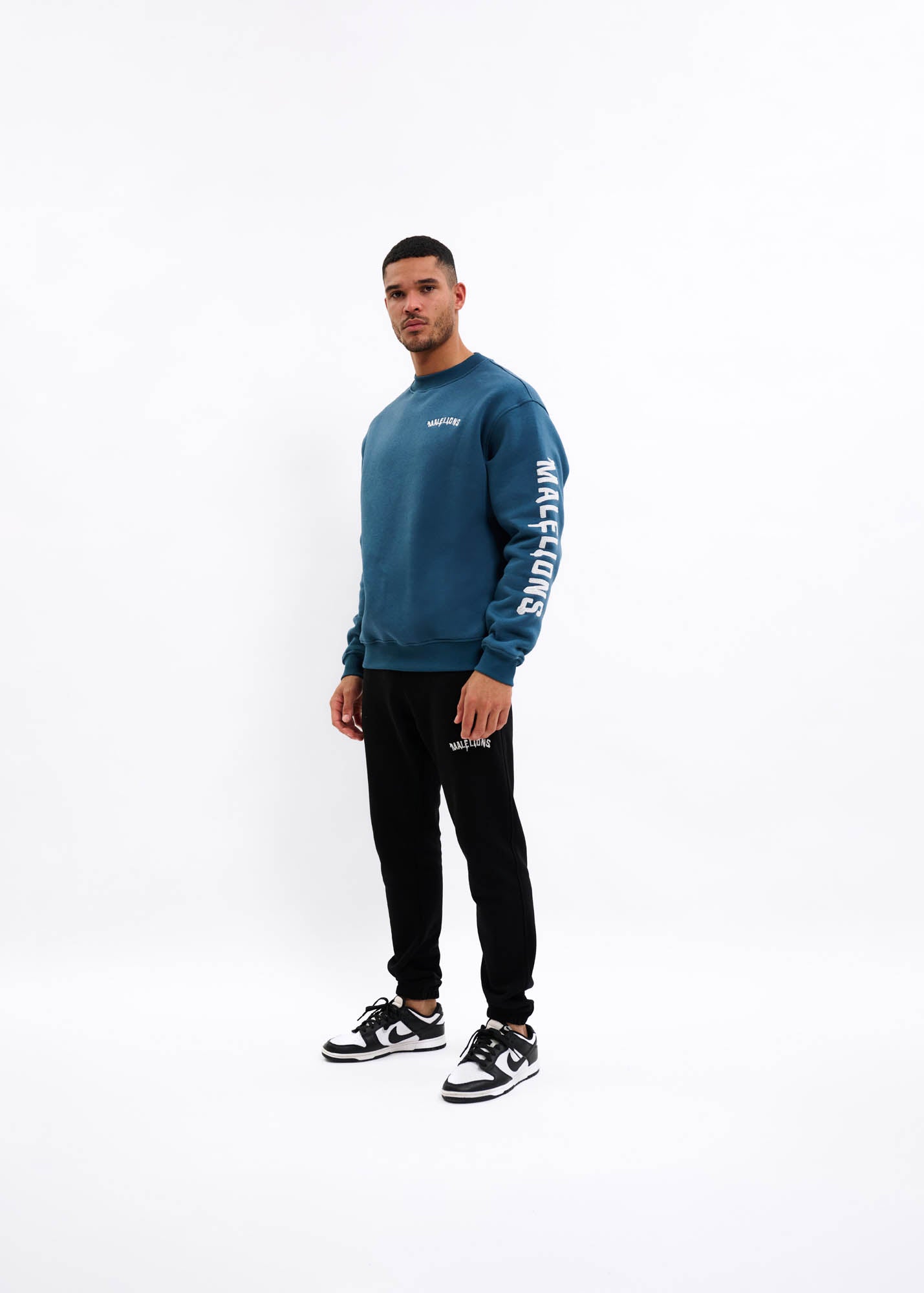 Malelions Men Graffiti Sweater | Blue Slate
