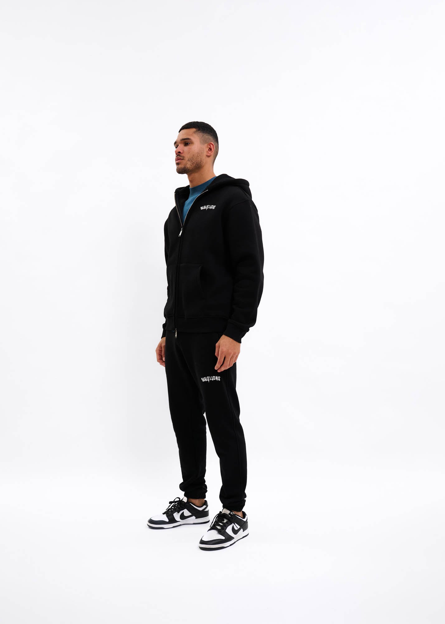 Malelions Men Graffiti Zip Hoodie | Black