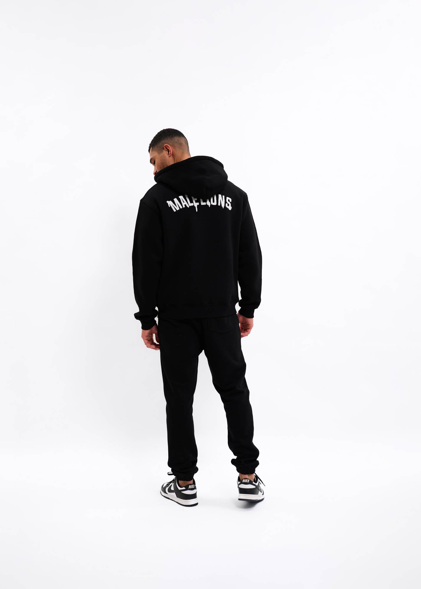 Malelions Men Graffiti Zip Hoodie | Black