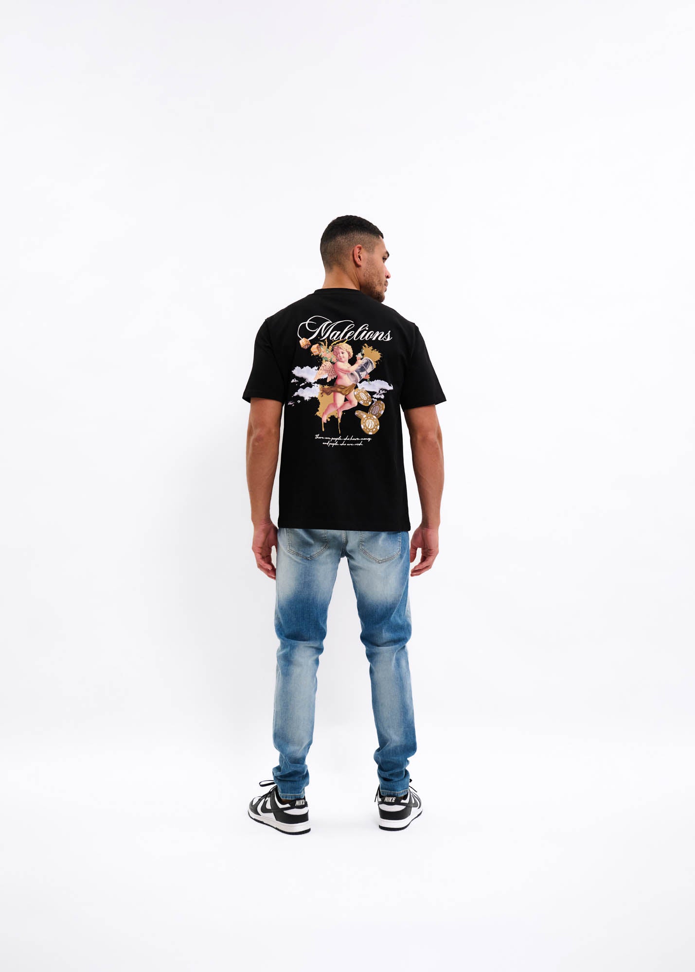Malelions Men Angel T-Shirt | Black