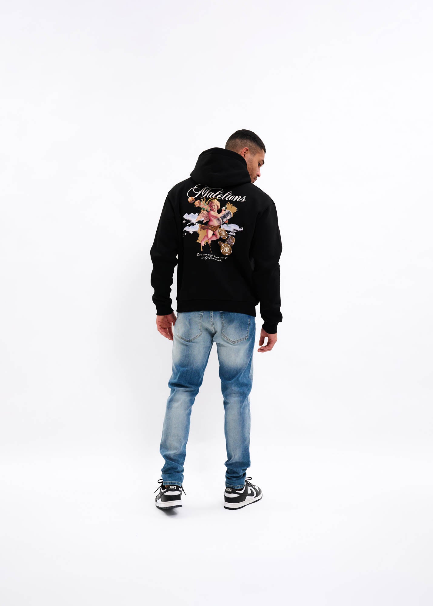 Malelions Men Angel Hoodie | Black