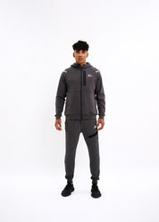 Malelions Sport Counter Zip Hoodie | Charcoal