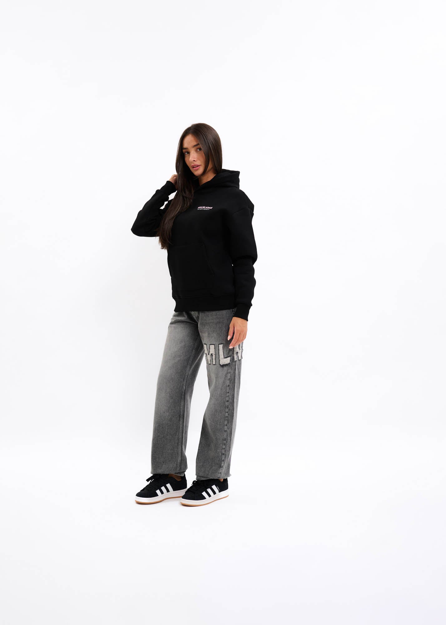 Malelions Women Ripped Jeans | Dark Grey