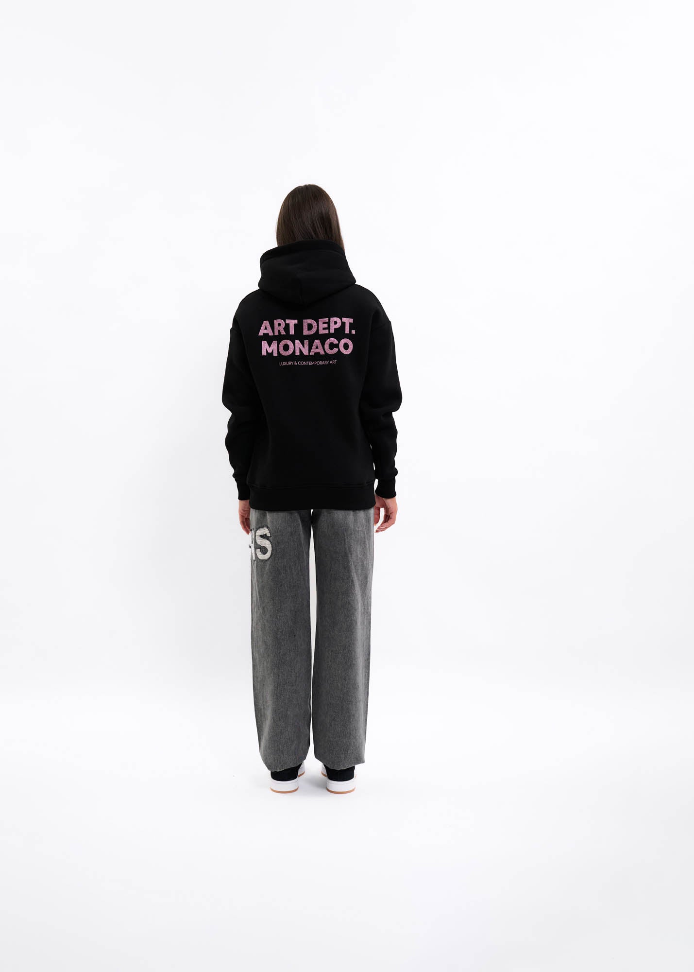 Malelions Women Rhinestone Hoodie | Black