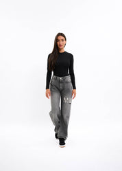 Malelions Women Crewneck Bodysuit | Black