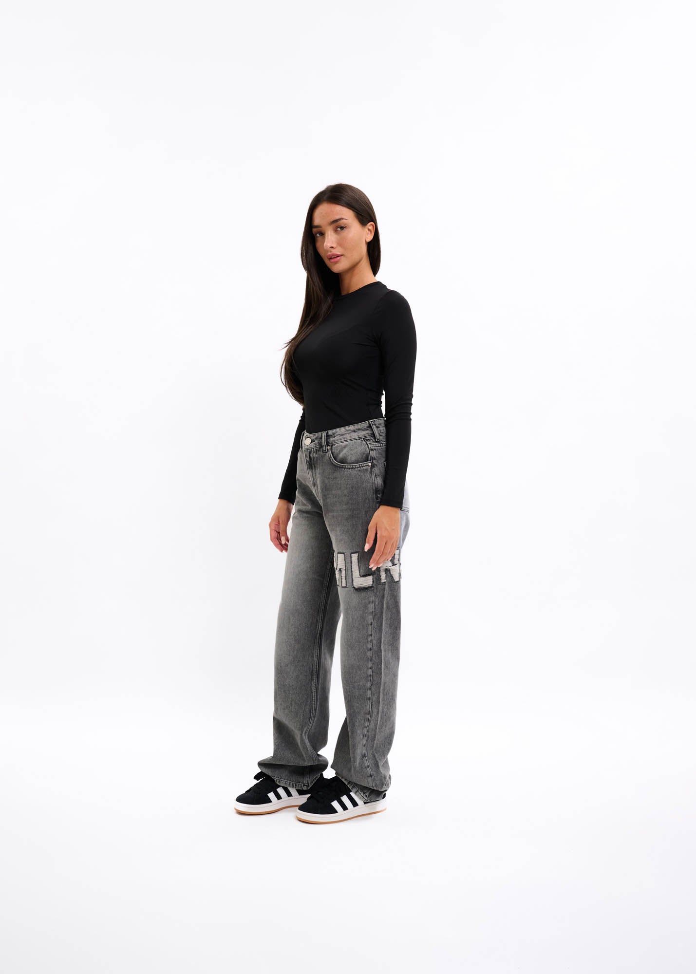 Malelions Women Crewneck Bodysuit | Black