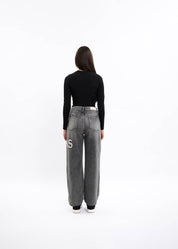 Malelions Women Crewneck Bodysuit | Black