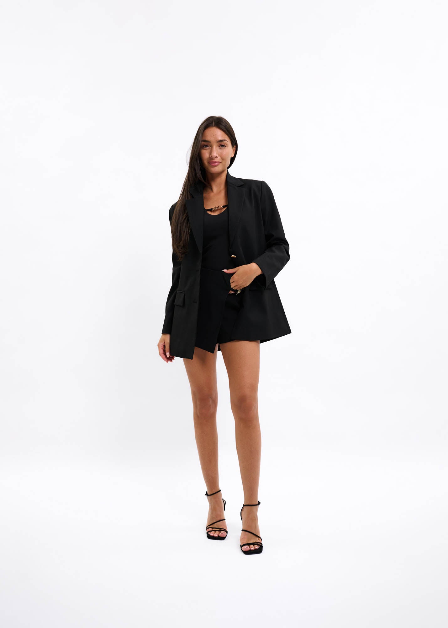 Malelions Women Gallery Oversized Blazer | Black