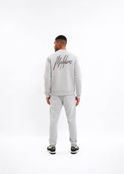 Malelions Men Striped Signature Sweater | Ocean Grey