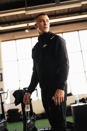 Malelions Sport Counter Zip Hoodie | Black