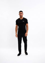 Malelions Men Signature V-Neck T-Shirt 3-Pack | Black/White/Navy