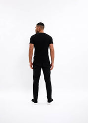 Malelions Men Signature V-Neck T-Shirt 3-Pack | Black/White/Navy