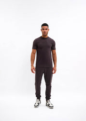 Malelions Men Striped Signature Sweatpants | Mulch Brown