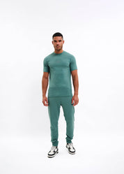 Malelions Men Striped Signature T-Shirt | Green
