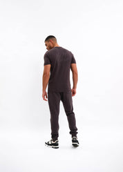 Malelions Men Striped Signature T-Shirt | Mulch Brown