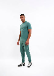 Malelions Men Striped Signature T-Shirt | Green