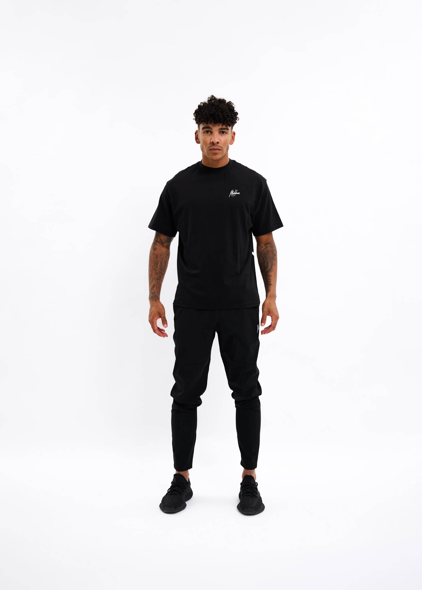 Malelions Sport Oversized Running T-Shirt | Black
