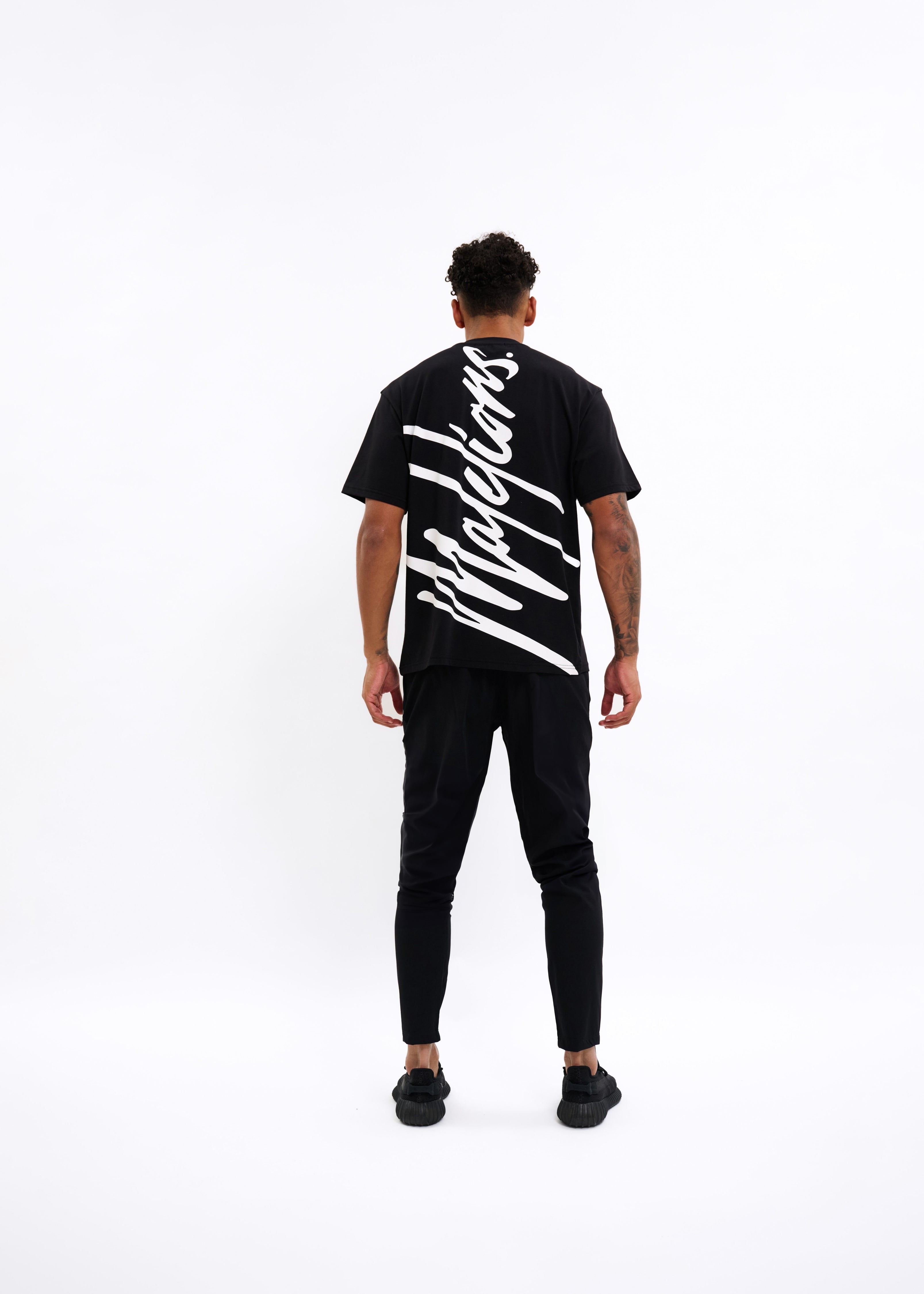 Malelions Sport Oversized Running T-Shirt | Black