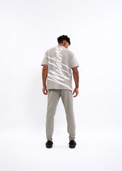 Malelions Sport Oversized Running T-Shirt | Light Grey