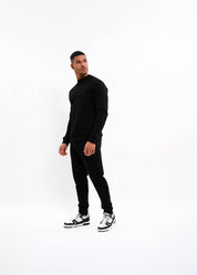 Malelions Men Striped Signature Sweater | Black