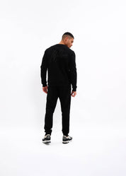 Malelions Men Striped Signature Sweater | Black