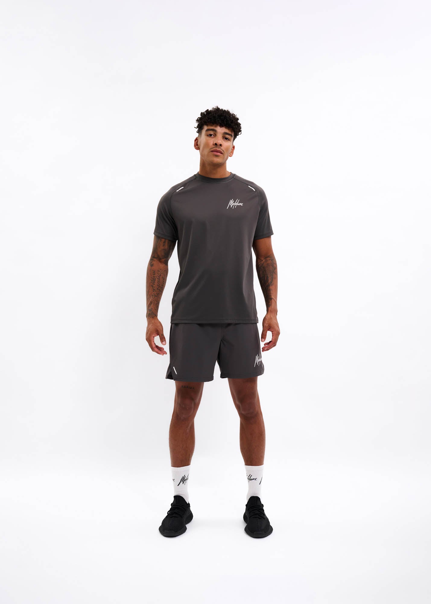 Malelions Sport Padel Pique T-Shirt | Charcoal