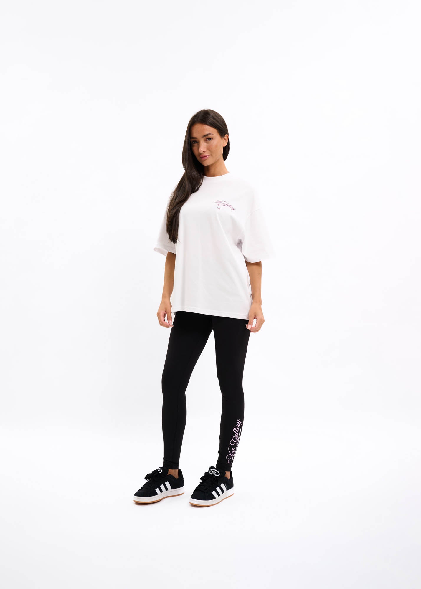 Malelions Women Collectors Oversized T-Shirt | White/Charcoal