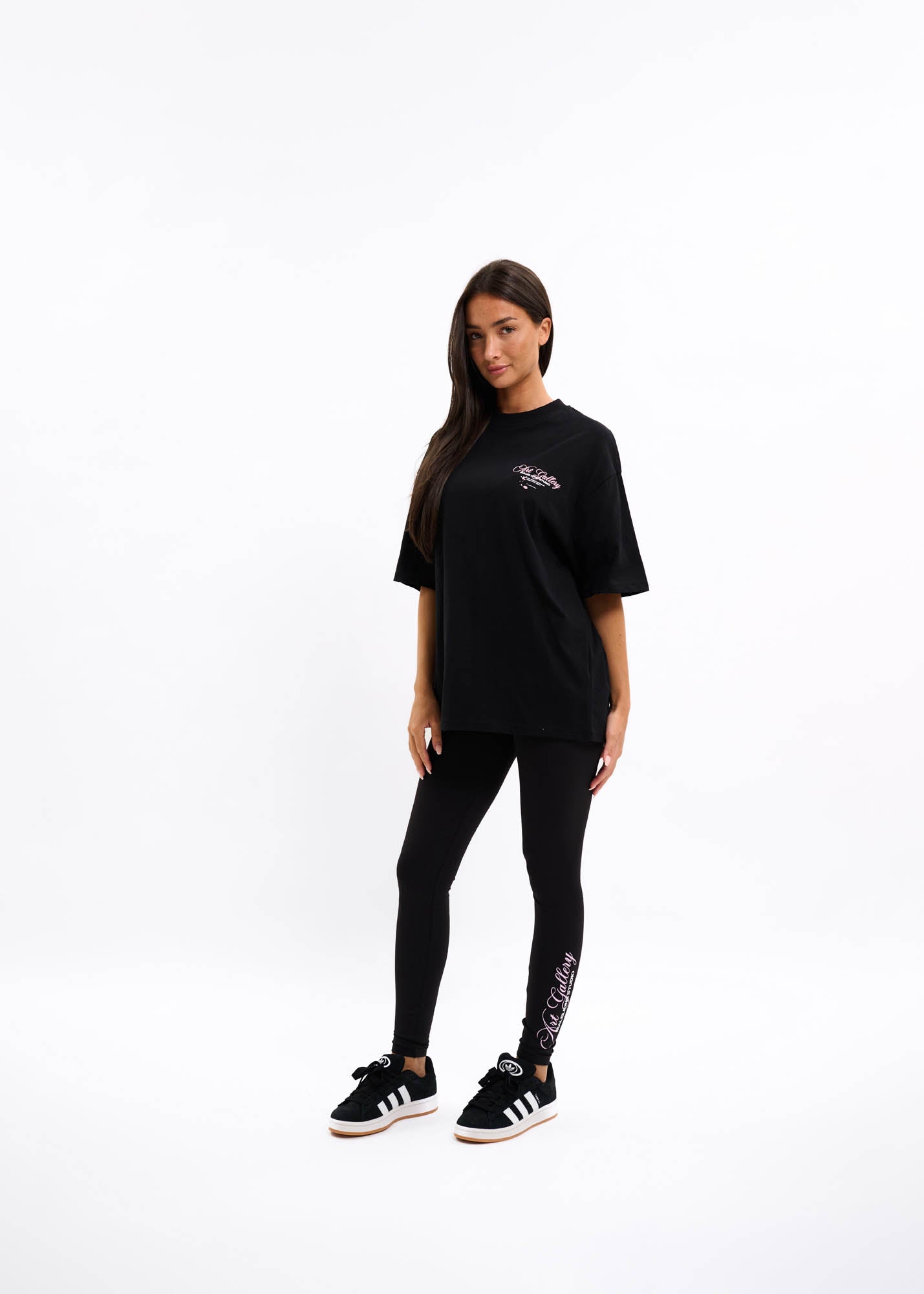 Malelions Women Collectors Oversized T-Shirt | Black/Light Pink