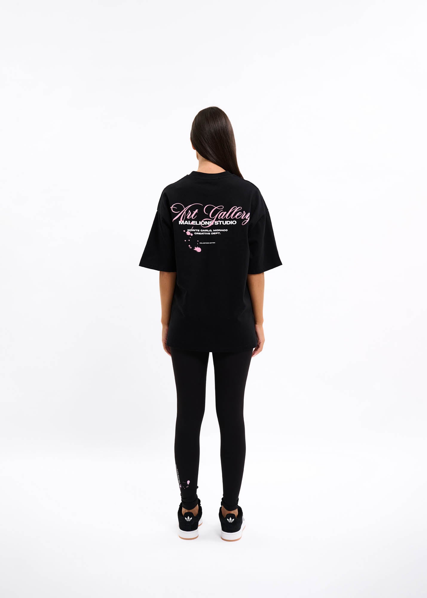 Malelions Women Collectors Oversized T-Shirt | Black/Light Pink