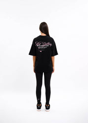 Malelions Women Collectors Oversized T-Shirt | Black/Light Pink