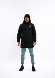 Malelions Sport Ace Mid Length Puffer Jacket | Black