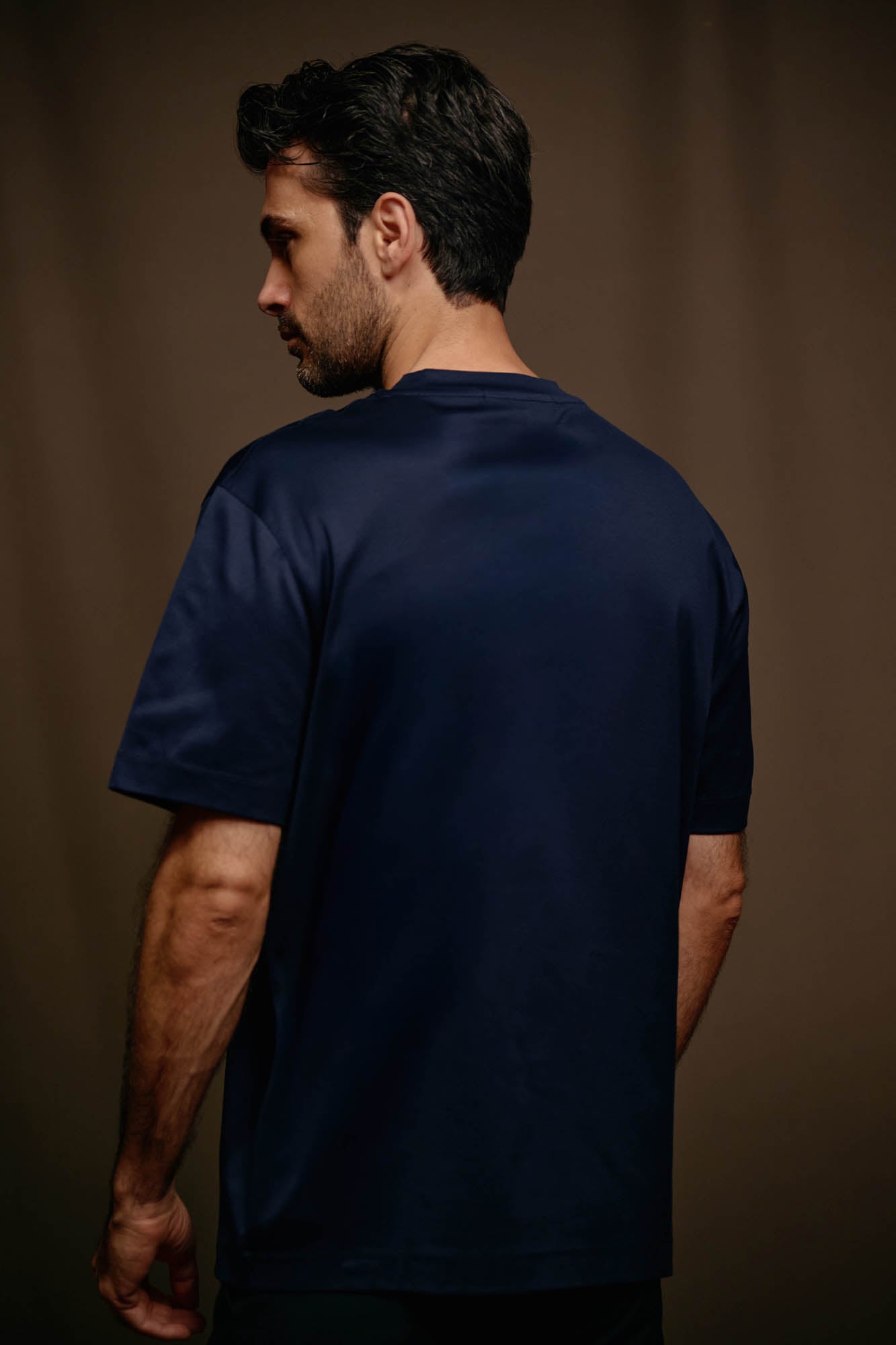 Malelions Men Mercerized T-Shirt | Navy