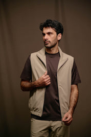 Malelions Premium Nylon Smart Gilet | Taupe