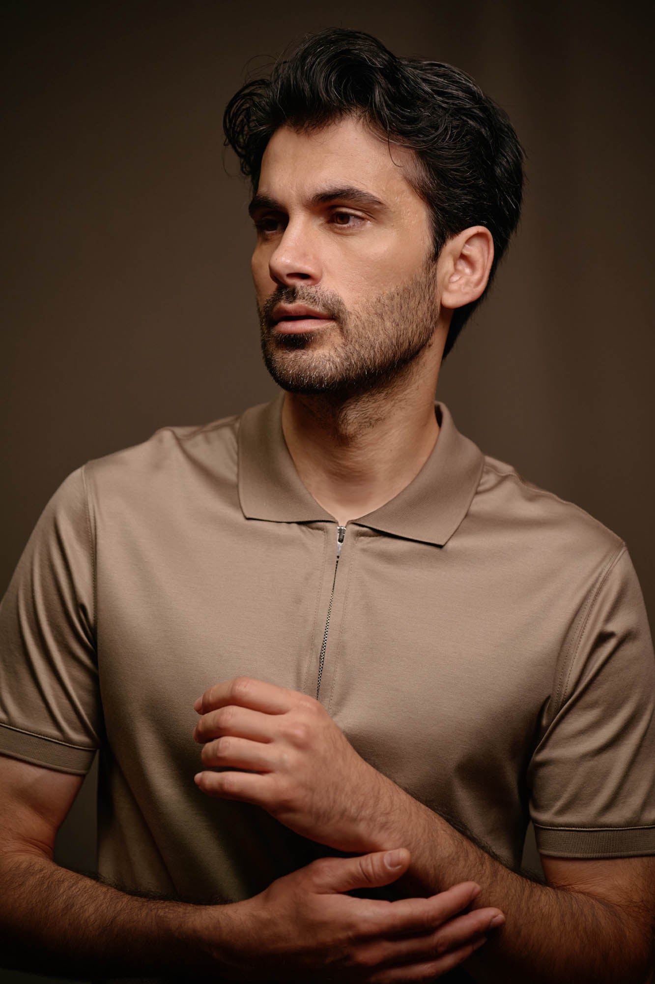 Malelions Premium Mercerized Cotton Polo | Taupe
