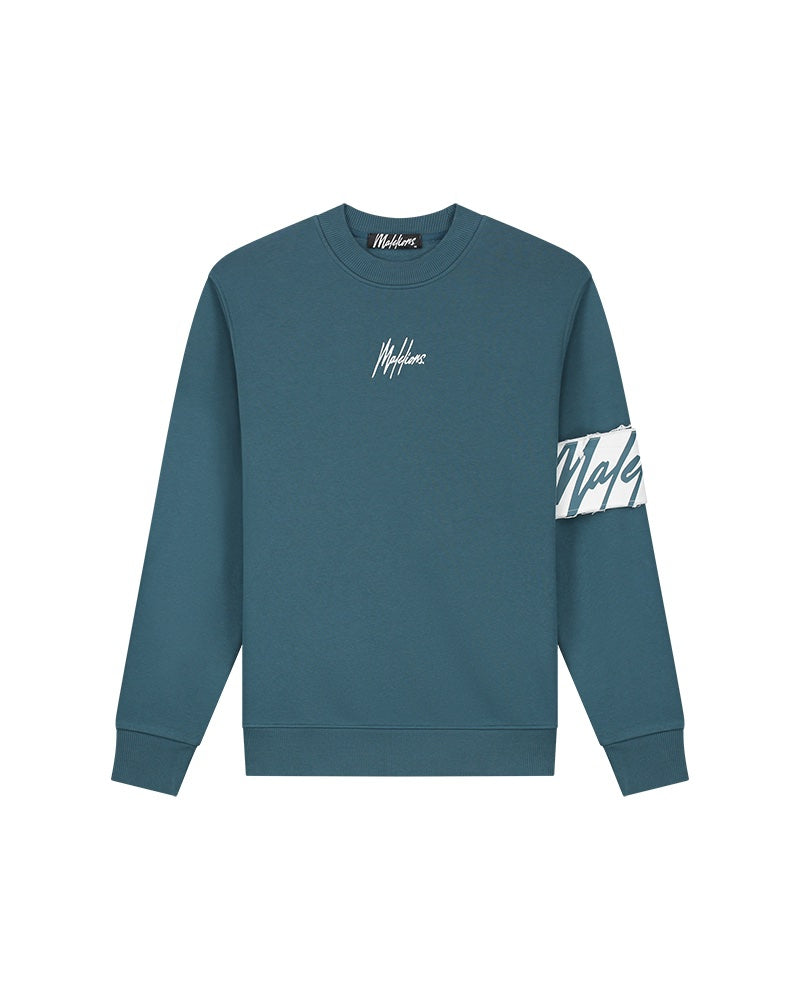 Malelions Men Captain Sweater | Petrol/White