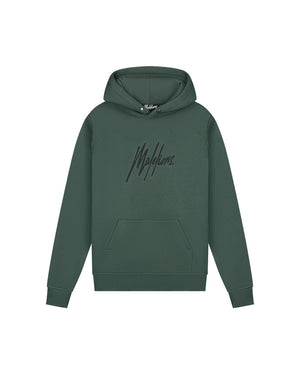Malelions Men Striped Signature Hoodie | Dark Green
