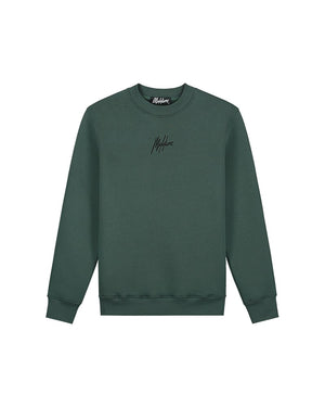 Malelions Men Striped Signature Sweater | Dark Green