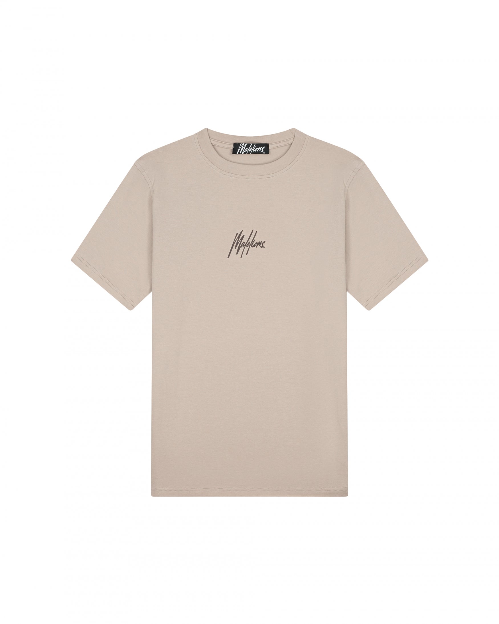  Malelions Men Striped Signature T-Shirt | Beige