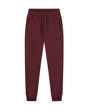 Malelions Men Striped Signature Sweatpants | Burgundy